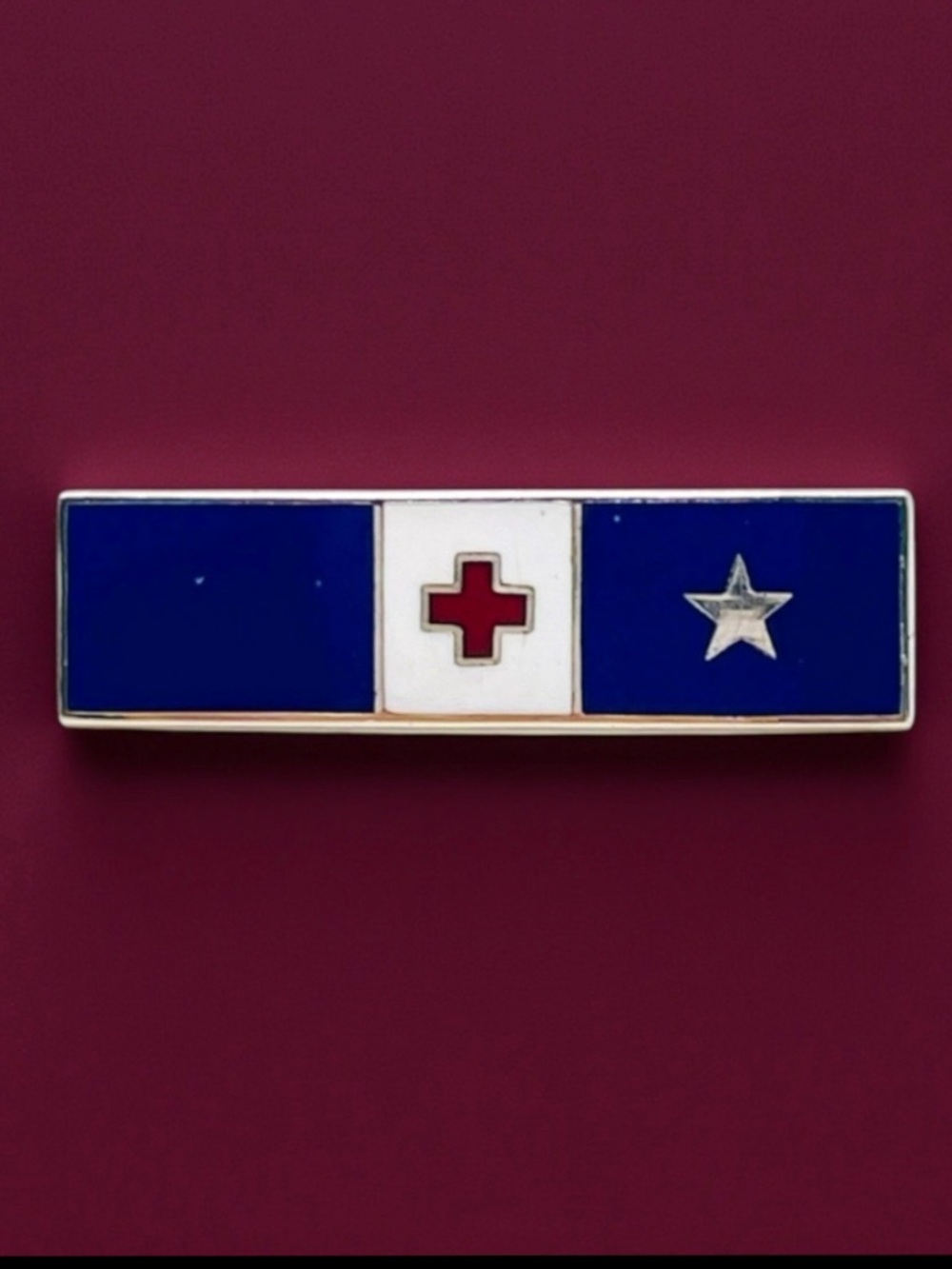 VTG American Red Cross ARC 10 Year Service Bar Pin Cross and Star Collectible